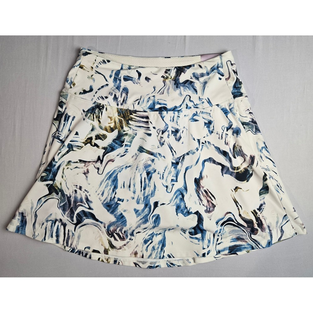 Calia Golf Eagle Skort Womens Small Blue White Marble Abstract Print 15 Inch NWT